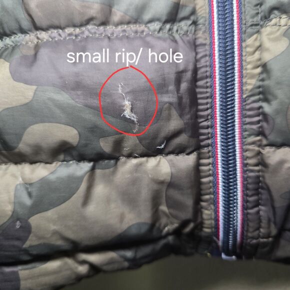 Tommy Hilfiger Men's Medium Camo Green Quilted Packable Puffer Jacket Duck Down - Picture 6 of 13